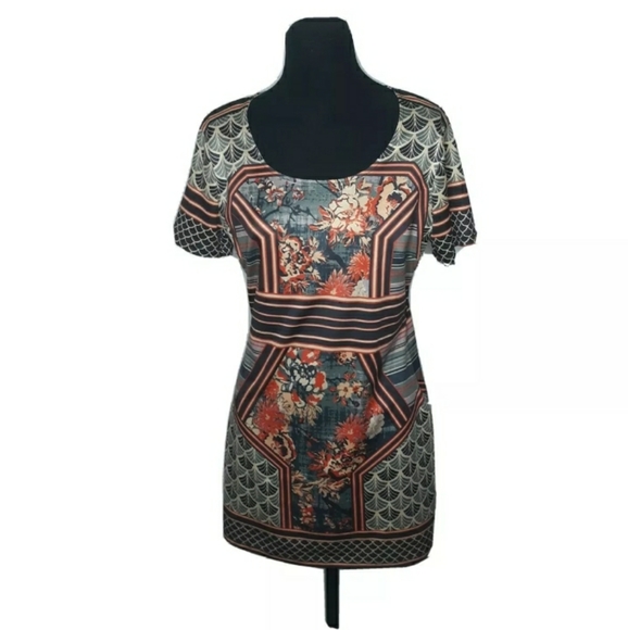 Forever 21 Abstract Print Bodycon Dress Si… - Picture 2 of 11